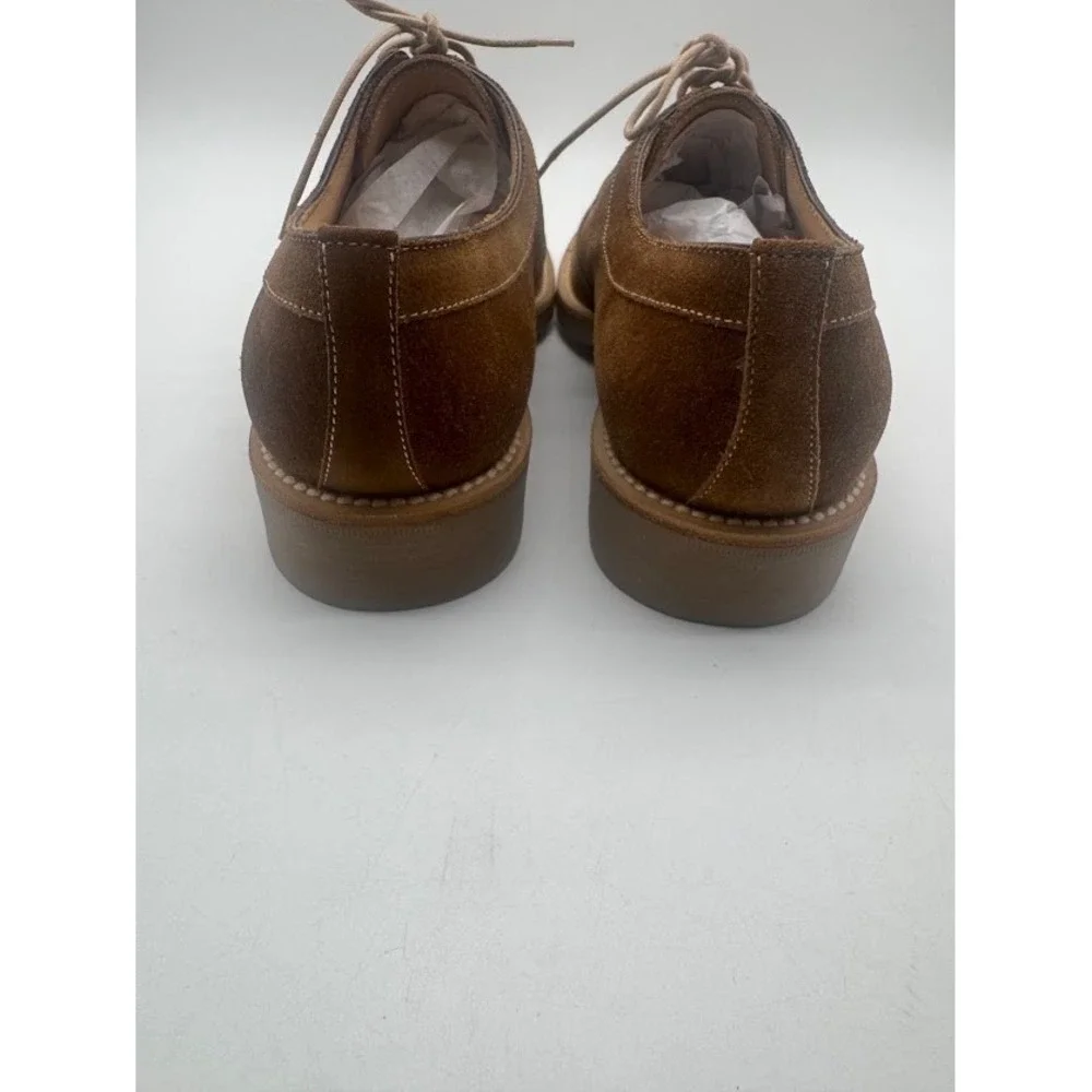 Bruno Magli Drago MOD 255 Mens Brown Suede Derby Shoes Italy 7.5 M Box Dust Bag